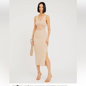 NWT TORN BY RONNY KOBO MELANIE DRESS SIZE M
Bodycon cutout knit sweater beige